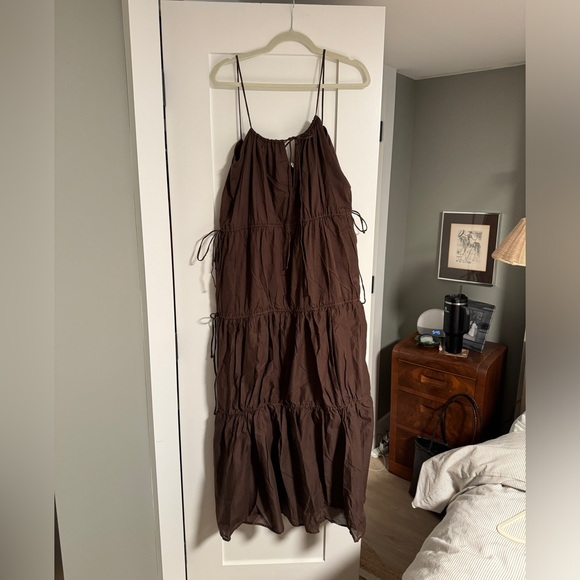 NWT Faithful The Brand Henri Gathered Tiered Cotton-voile Dress - Picture 5 of 9